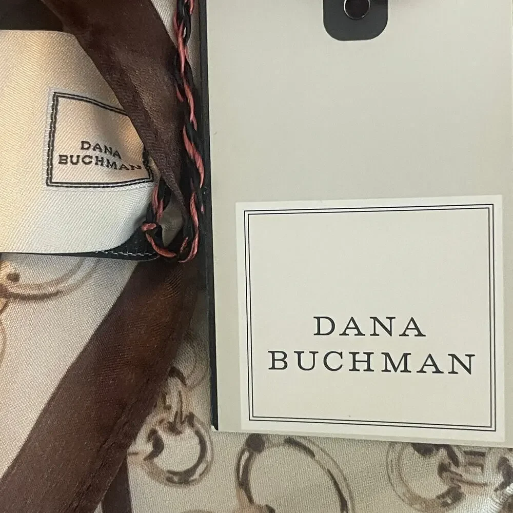 NWT! Dana Buchman Neutral Scarf Chain Motif